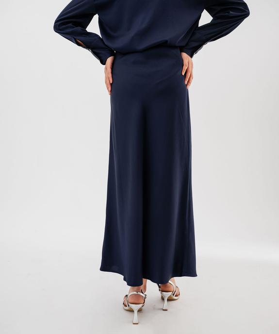Jupe longue en matière satinée taille élastique femme vue2 - GEMO(FEMME PAP) - GEMO