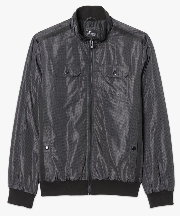 Blouson en toile avec petits motifs  vue4 - GEMO (HOMME) - GEMO