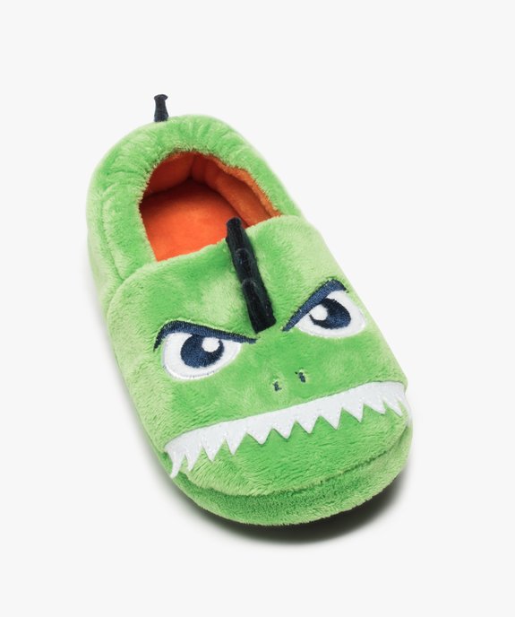 Chaussons garçon peluche avec écailles de dinosaure vue5 - GEMO 4G GARCON - GEMO