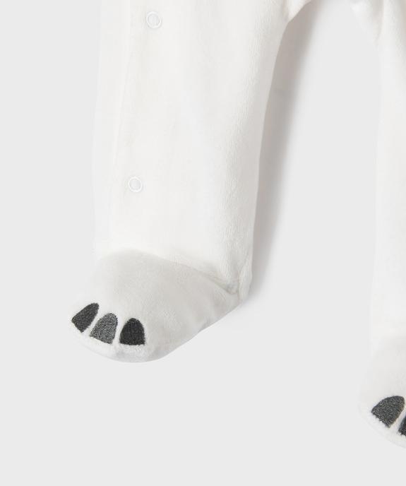 Pyjama velours motif panda ouverture devant  bébé vue9 - GEMO 4G BEBE - GEMO