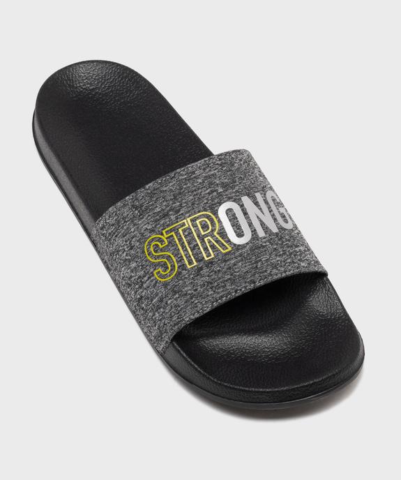 Mules ouvertes avec inscription sur la bride homme vue5 - GEMO (PLAGE) - GEMO