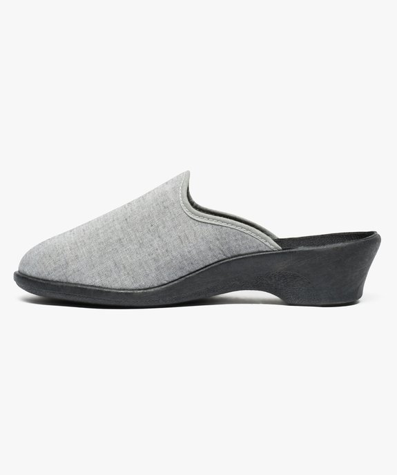 Mules d'intérieur avec motif brodé et petit talon vue3 - GEMO(HOMWR FEM) - GEMO