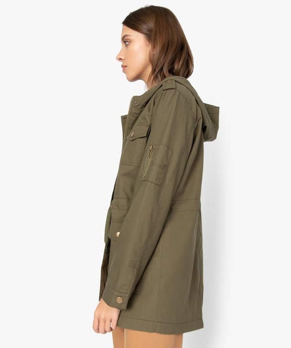 Parka femme légère et multipoche à capuche vue2 - FOLLOW ME - GEMO