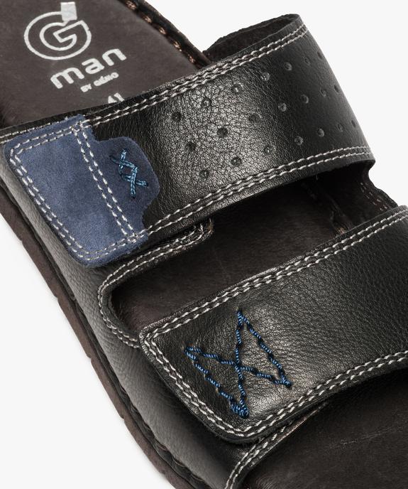 Sandales homme à larges brides dessus et intérieur cuir vue6 - ZEN AIR - GEMO