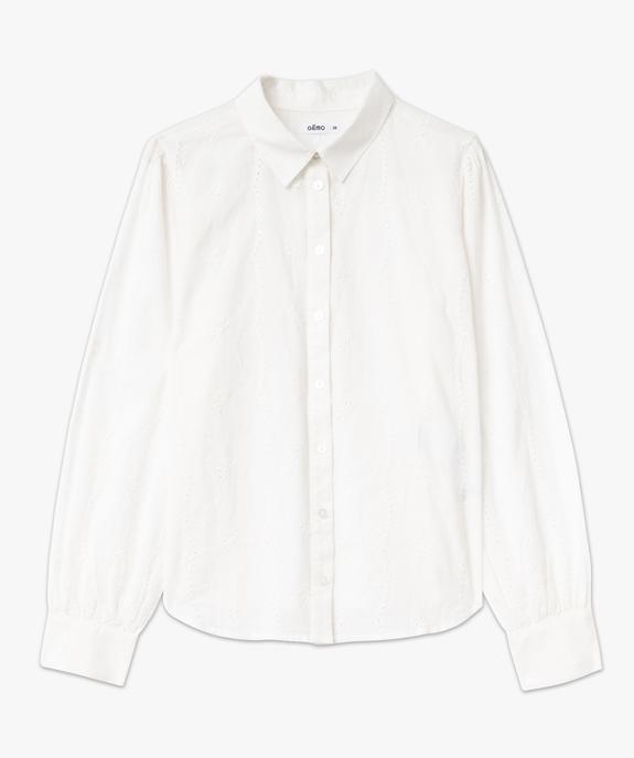 Chemise manches longues en broderie anglaise femme vue4 - GEMO(FEMME PAP) - GEMO