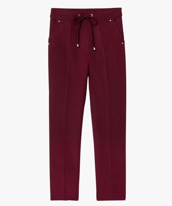 Pantalon femme en maille souple à plis vue4 - GEMO(FEMME PAP) - GEMO