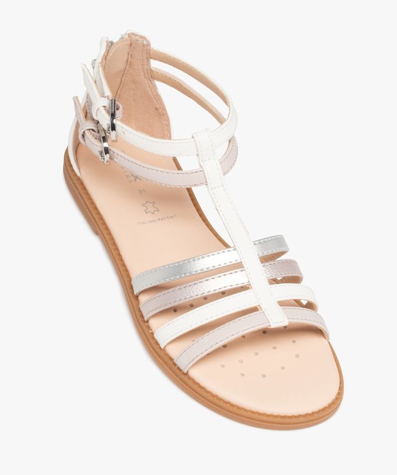 Sandales fille zippées à brides métallisées – Geox vue5 - GEOX - GEMO