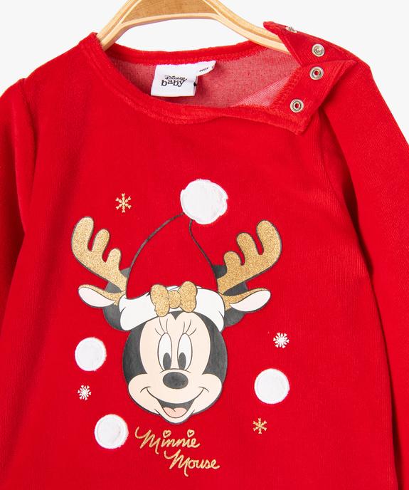 Pyjama 2 pièces spécial Noël velours motif Minnie bébé fille - Disney Baby vue2 - DISNEY BABY - GEMO
