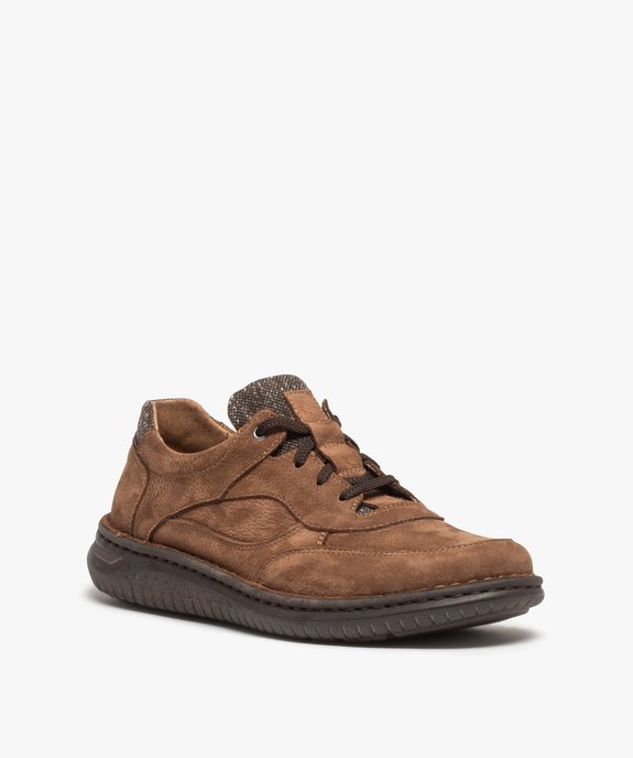 Derbies homme confort dessus cuir uni – Zen Air vue2 - ZEN AIR - GEMO