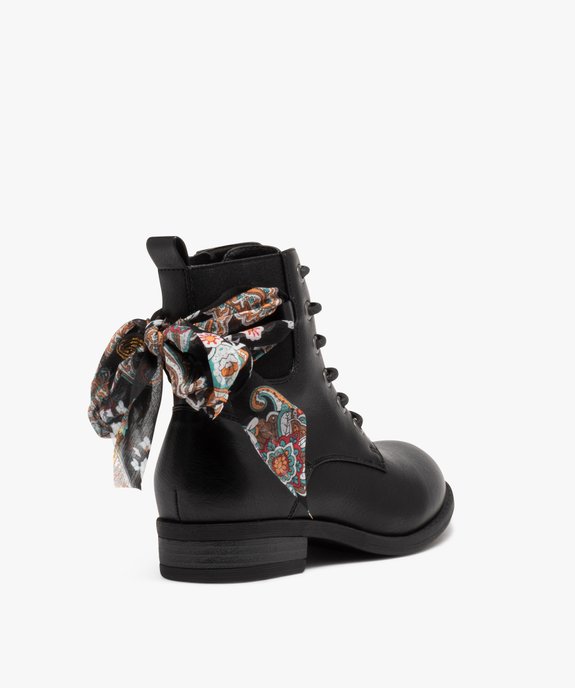 Boots à lacets et ruban en voile fille vue4 - GEMO (ENFANT) - GEMO