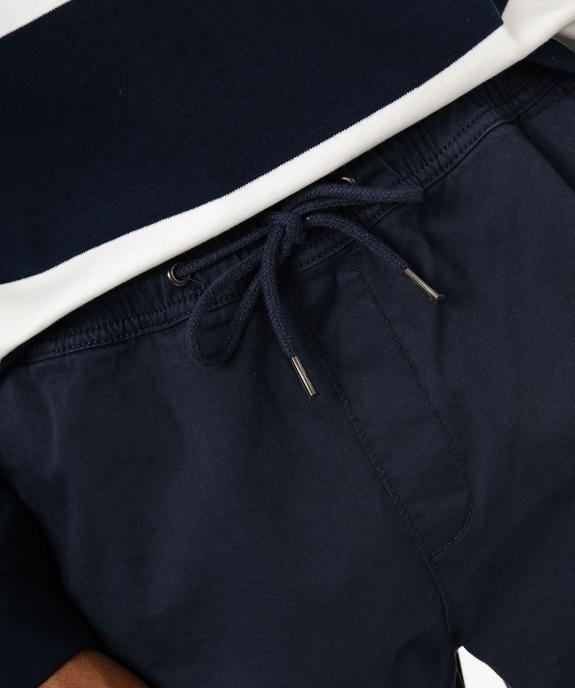 Pantalon jogger en toile de coton stretch homme vue2 - GEMO 4G HOMME - GEMO