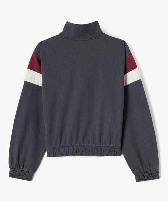 Sweat col camionneur en molleton fin garçon - Camps United vue3 - CAMPS - GEMO