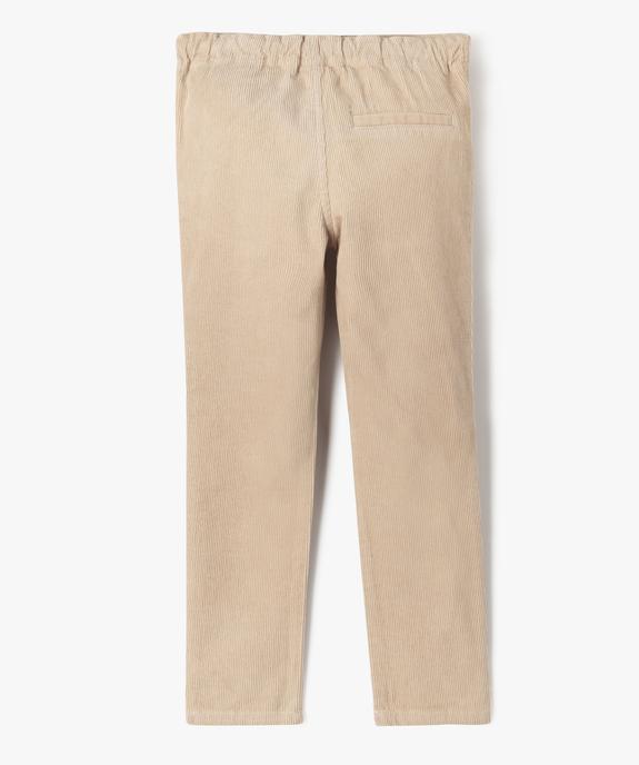 Pantalon velours côtelé droit garçon vue4 - GEMO (ENFANT) - GEMO