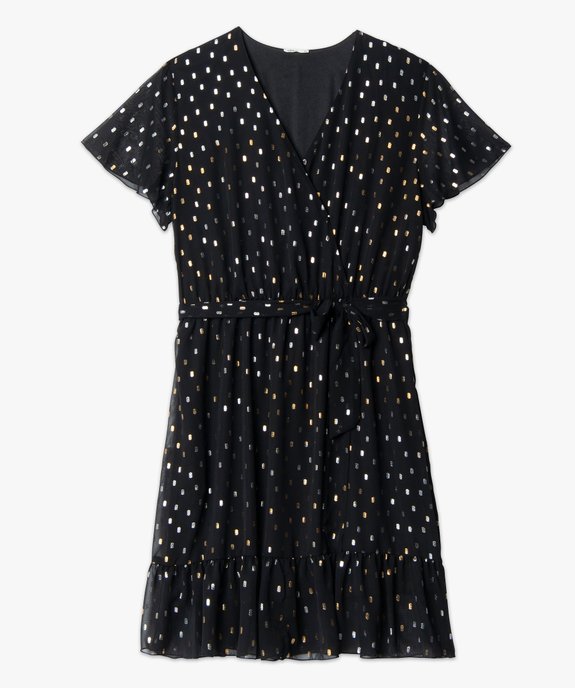 Robe femme grande taille à pois avec volants  vue4 - GEMO (G TAILLE) - GEMO