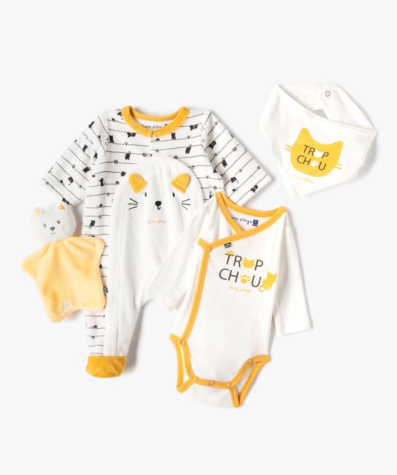 Ensemble bébé 4 pièces : trousseau layette de naissance - Sucre d'Orge vue1 - SUCRE D'ORGE - GEMO