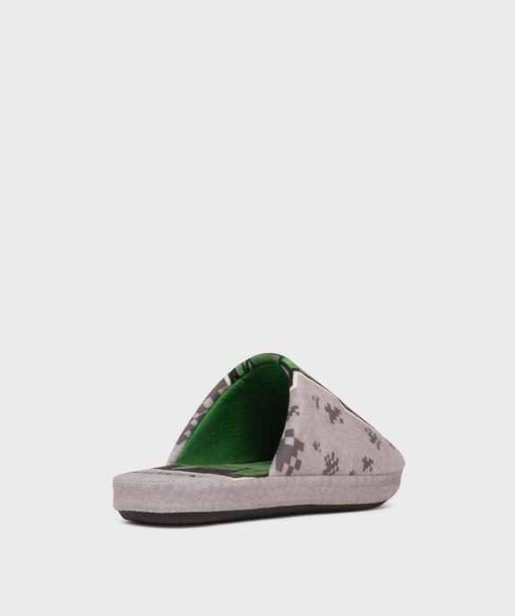 Chaussons mules en velours garçon - Minecraft vue4 - MINECRAFT - GEMO