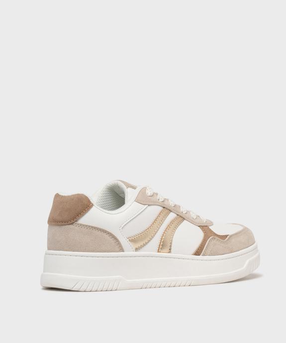 Baskets avec empiècements contrastants femme - 5 Miles vue5 - 5 MILES - GEMO