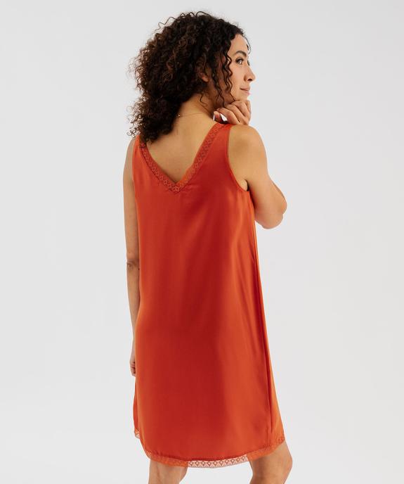 Nuisette en satin avec finitions dentelle femme vue3 - GEMO 4G FEMME - GEMO