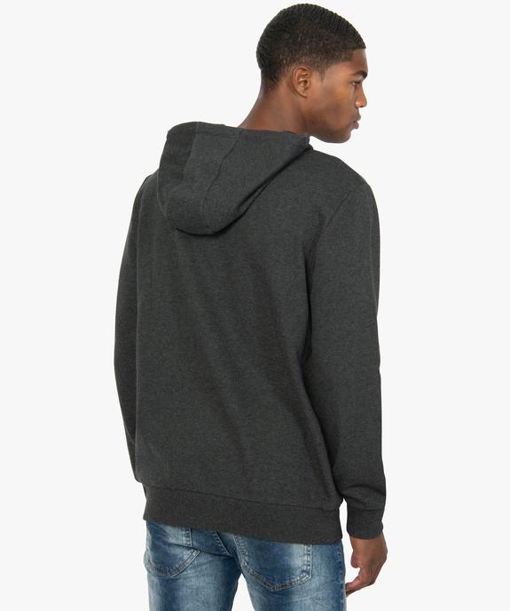Sweat homme à capuche avec poche kangourou vue3 - GEMO (HOMME) - GEMO