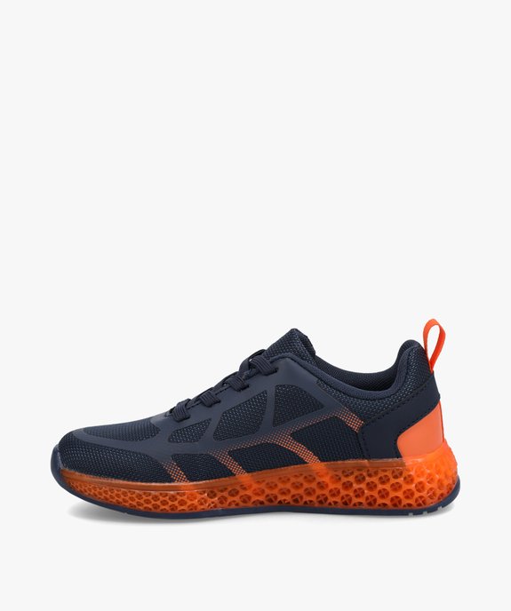 Baskets garçon bicolores en mesh fermeture lacets vue3 - GEMO 4G GARCON - GEMO