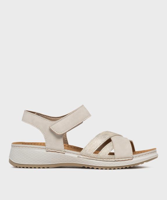 Sandales confort avec brides pailletées femme vue1 - G'FLEX - GEMO