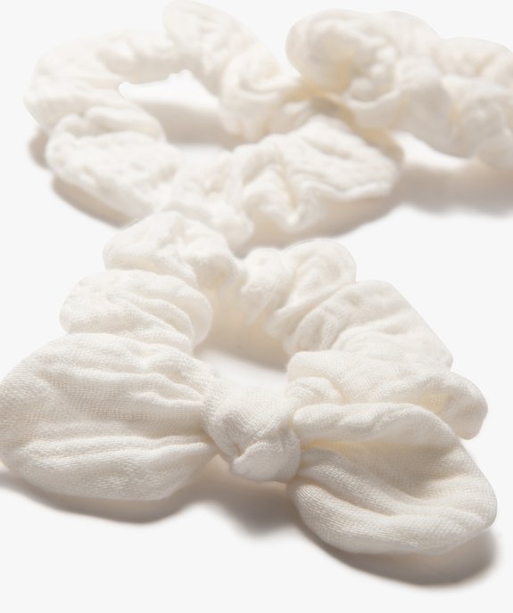 Chouchou pour les cheveux en gaze de coton fille (lot de 3) vue2 - GEMO (ACCESS) - GEMO