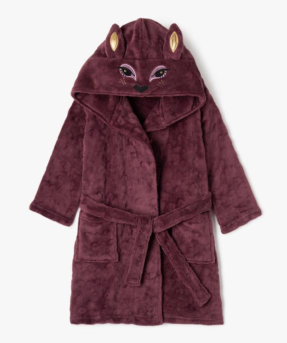 Robe de chambre en velours à motif biche fille vue1 - GEMO (ENFANT) - GEMO
