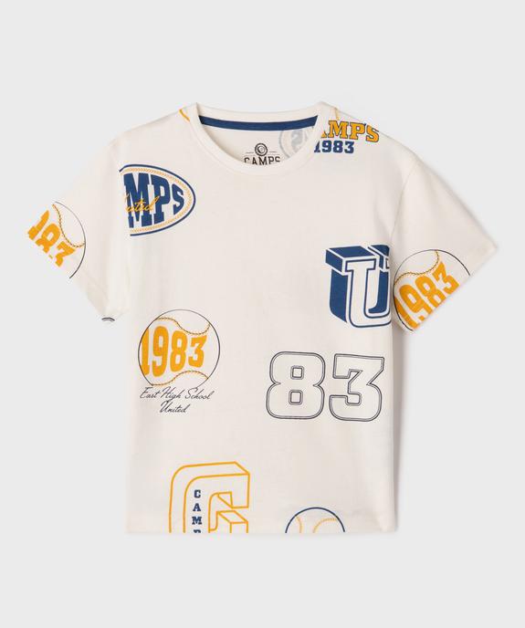 Tee-shirt manches courtes imprimé all over garçon - Camps United vue1 - CAMPS US GEMO FOR GOOD - GEMO