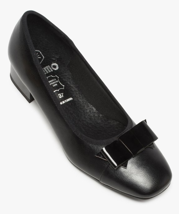 Ballerines femme confort avec petit talon et nœud verni vue5 - GEMO (CONFORT) - GEMO
