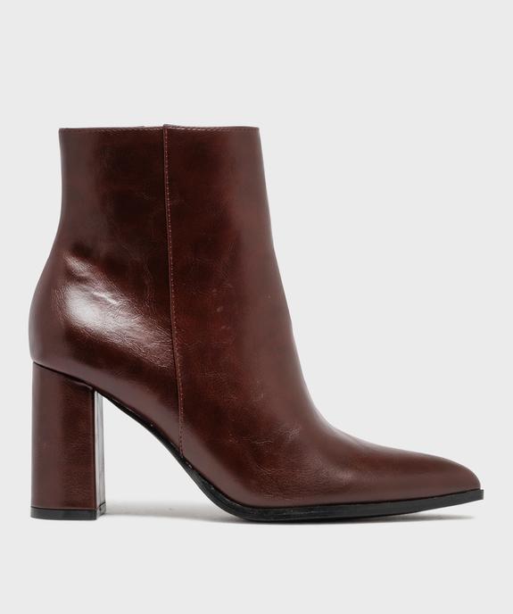 Boots à talon haut et bout pointu unies femme vue1 - FOLLOW ME - GEMO