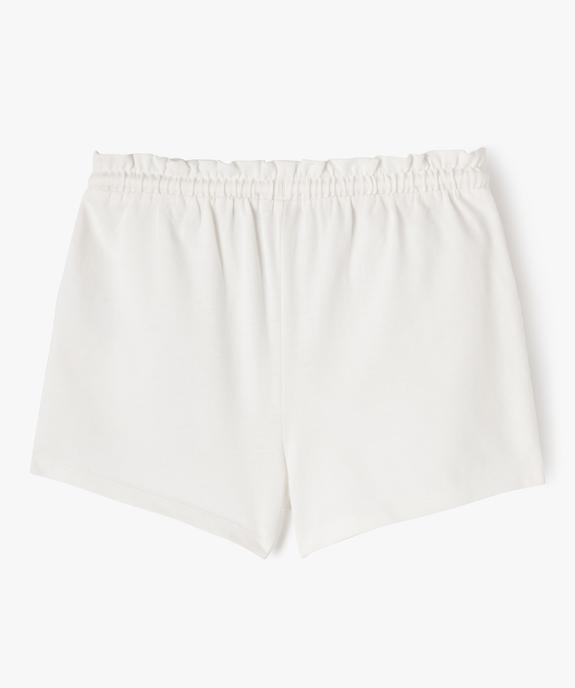 Short en maille avec taille élastique fille vue3 - GEMO 4G FILLE - GEMO