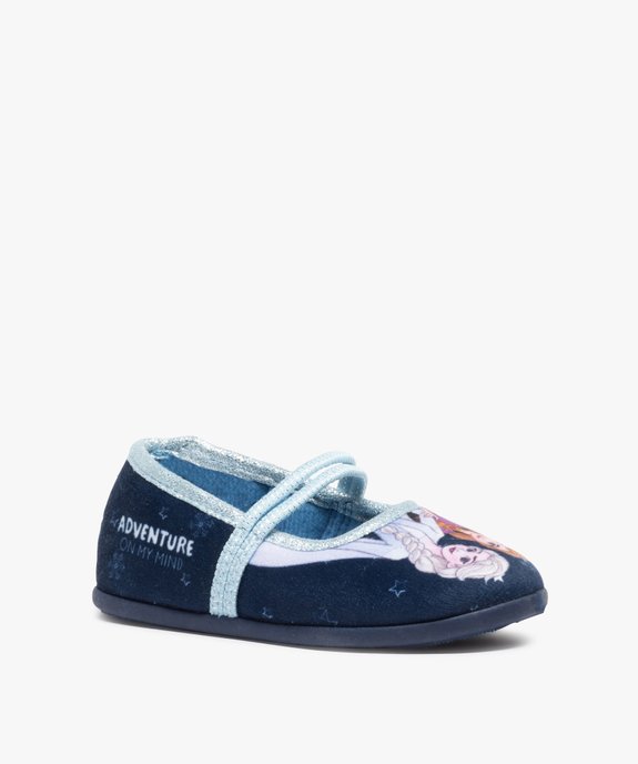 Chaussons fille ballerines en velours - Reine des Neiges  vue2 - REINE DES NEIGE - GEMO