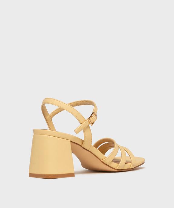 Sandales à talon trapèze et multibrides femme - Follow Me vue4 - FOLLOW ME - GEMO