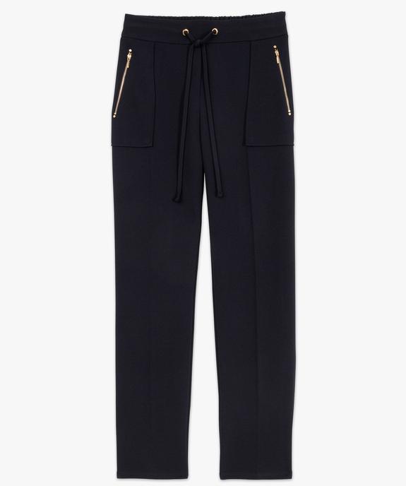 Pantalon de tailleur en maille fluide et extensible femme vue4 - GEMO(FEMME PAP) - GEMO