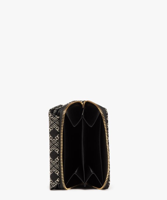 Portefeuille à rabat en toile tissée à motifs femme vue4 - GEMO (ACCESS) - GEMO