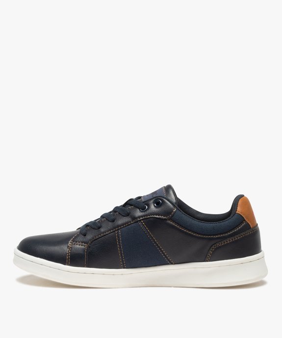 Baskets homme unies en toile et matière lisse – Lee Cooper vue3 - LEE COOPER - GEMO