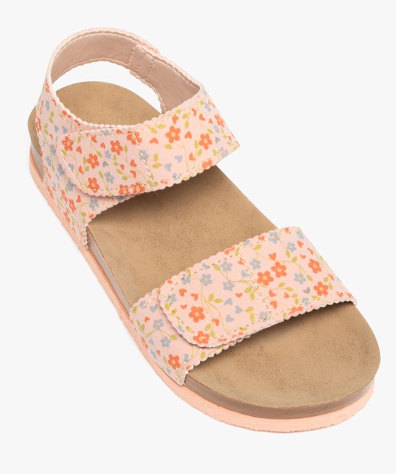 Sandales fille à scratch avec deux brides colorées vue5 - GEMO (ENFANT) - GEMO