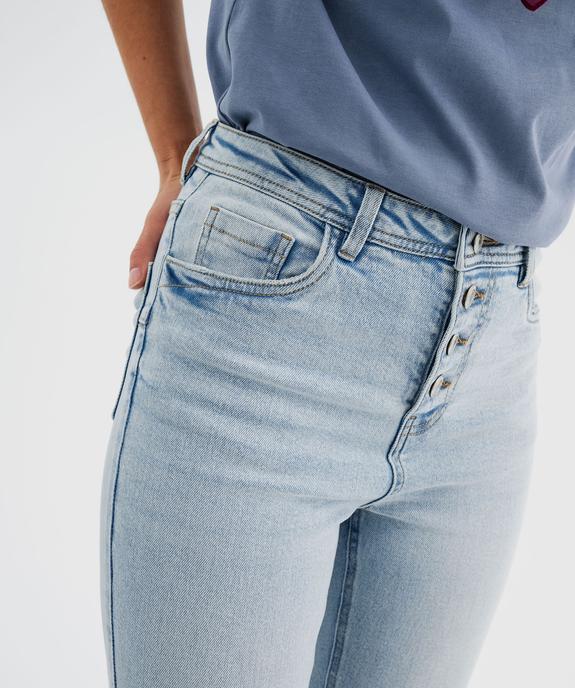 Jean bootcut taille haute en denim stretch femme vue2 - GEMO(FEMME PAP) - GEMO