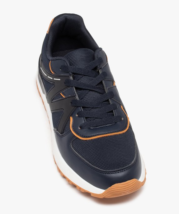 Baskets homme multicolores et multi-matières à lacets vue6 - GEMO (CASUAL) - GEMO