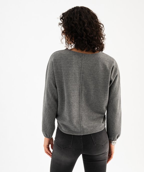 Pull fin à manches chauve-souris femme  vue3 - PREMIER PRIX BY GEMO - GEMO