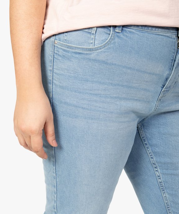 Jean femme grande taille coupe Straight stretch à taille réglable vue2 - GEMO (G TAILLE) - GEMO