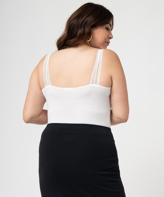 Débardeur femme grande taille avec bretelles en dentelle vue3 - GEMO (G TAILLE) - GEMO
