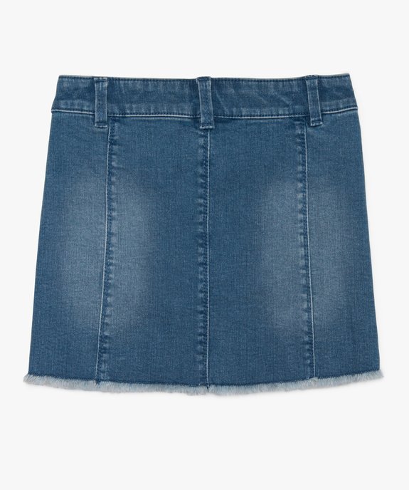 Jupe fille en jean pressionnée devant vue3 - GEMO (ENFANT) - GEMO