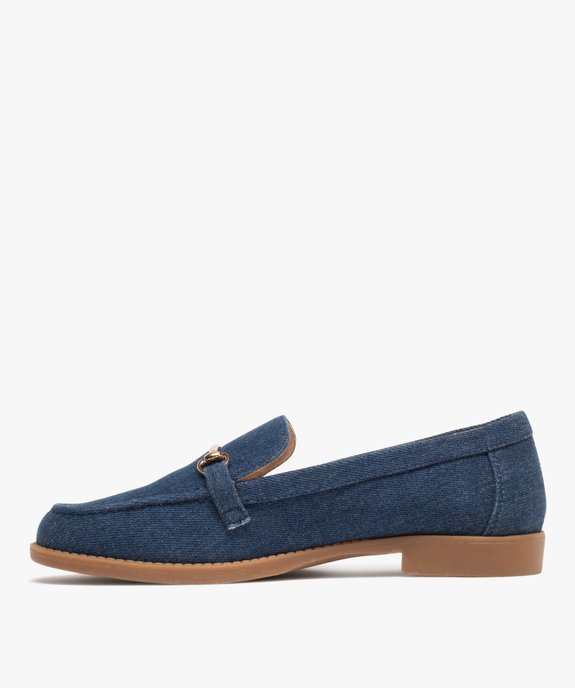 Mocassins en toile denim à bout effilée femme vue4 - FOLLOW ME - GEMO