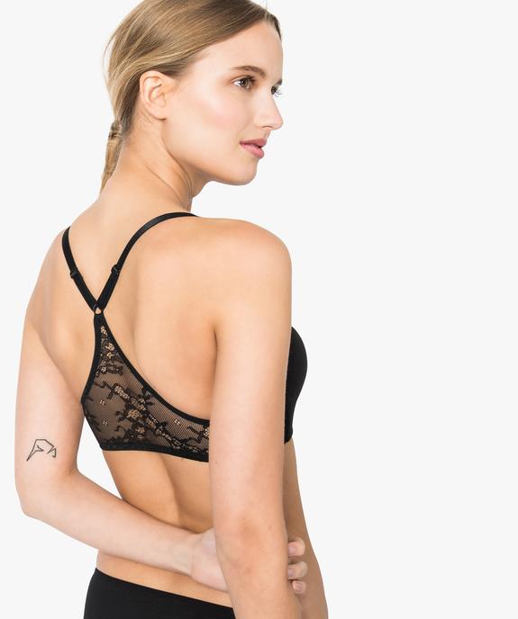 Soutien-gorge push-up sans armatures avec dos nageur en dentelle vue1 - GEMO(HOMWR FEM) - GEMO