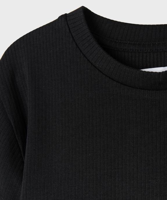 Tee-shirt manches courtes en maille côtelée fille vue2 - GEMO 4G FILLE - GEMO