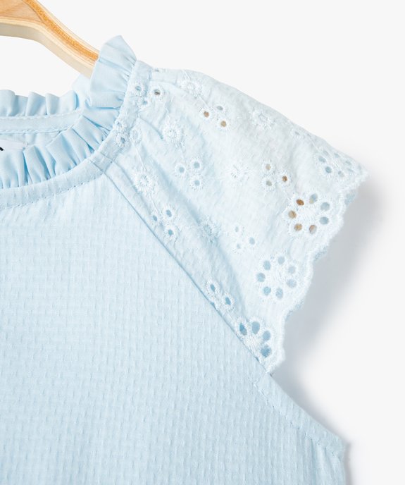 Blouse bébé fille sans manches avec épaules brodées vue2 - GEMO(BEBE DEBT) - GEMO