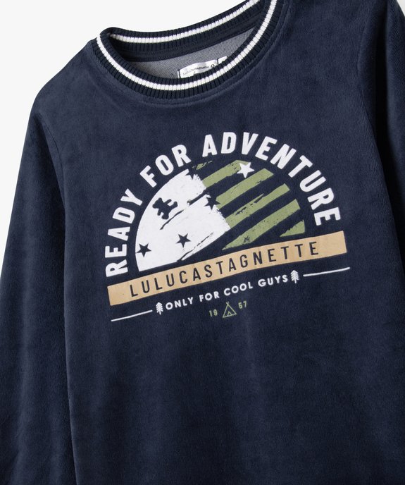 Pyjama en velours motif aventure garçon - LuluCastagnette vue2 - LULUCASTAGNETTE - GEMO
