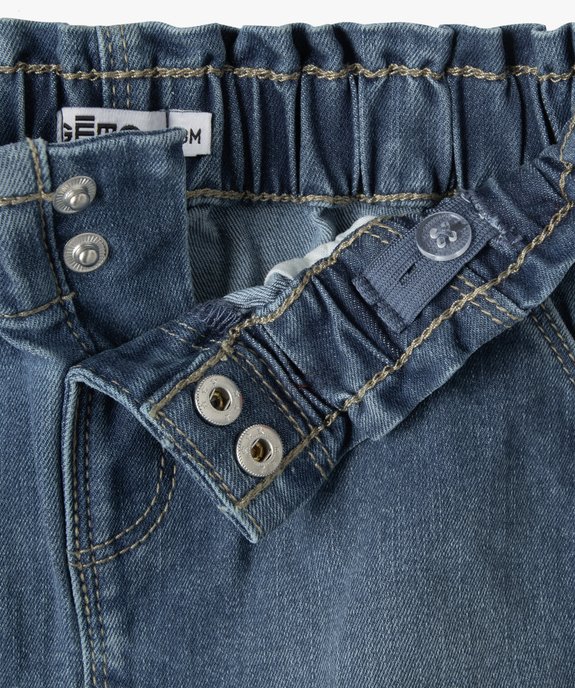 Jupe bébé fille en jean coloris délavé vue2 - GEMO 4G BEBE - GEMO