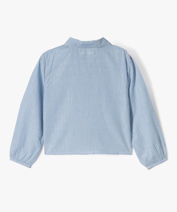 Chemise à rayures pailletées fille - LuluCastagnette vue4 - LULU CASTAGNETTE GEMO FOR GOOD - GEMO
